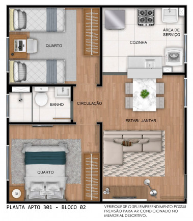Imagem Apartamento com 2 Quartos à Venda, 50 m² em Pitimbu - Natal