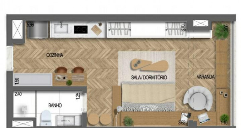 Imagem Apartamento com 1 Quarto à Venda, 31 m² em Vila Yara - Osasco Imagem Apartamento com 1 Quarto à Venda, 31 m² em Vila Yara - Osasco