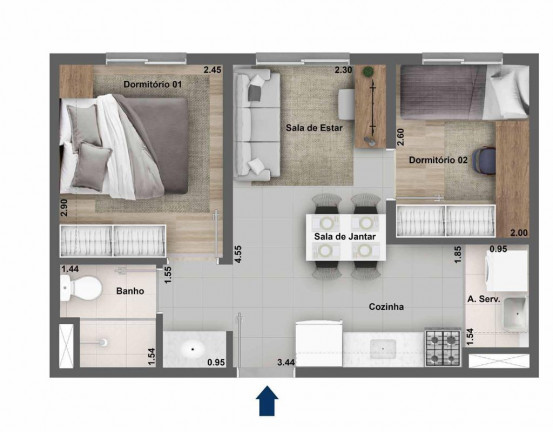 Imagem Apartamento com 2 Quartos à Venda, 40 m² em Jaguaré - São Paulo Imagem Apartamento com 2 Quartos à Venda, 40 m² em Jaguaré - São Paulo