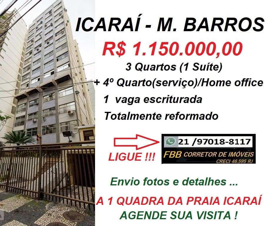 Imagem Apartamento com 3 Quartos à Venda, 120 m² em Icaraí - Niterói Imagem Apartamento com 3 Quartos à Venda, 120 m² em Icaraí - Niterói