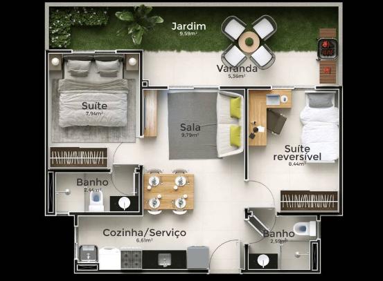 Imagem Apartamento com 2 Quartos à Venda, 46 m²em Maraponga - Fortaleza Imagem Apartamento com 2 Quartos à Venda, 46 m²em Maraponga - Fortaleza