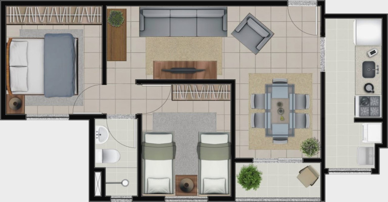 Imagem Apartamento com 2 Quartos à Venda, 50 m² em Centro - Diadema