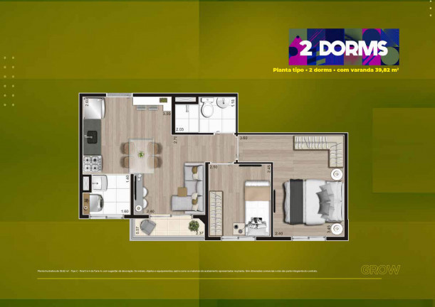 Imagem Apartamento com 2 Quartos à Venda, 39 m² em Jardim Adutora - São Paulo