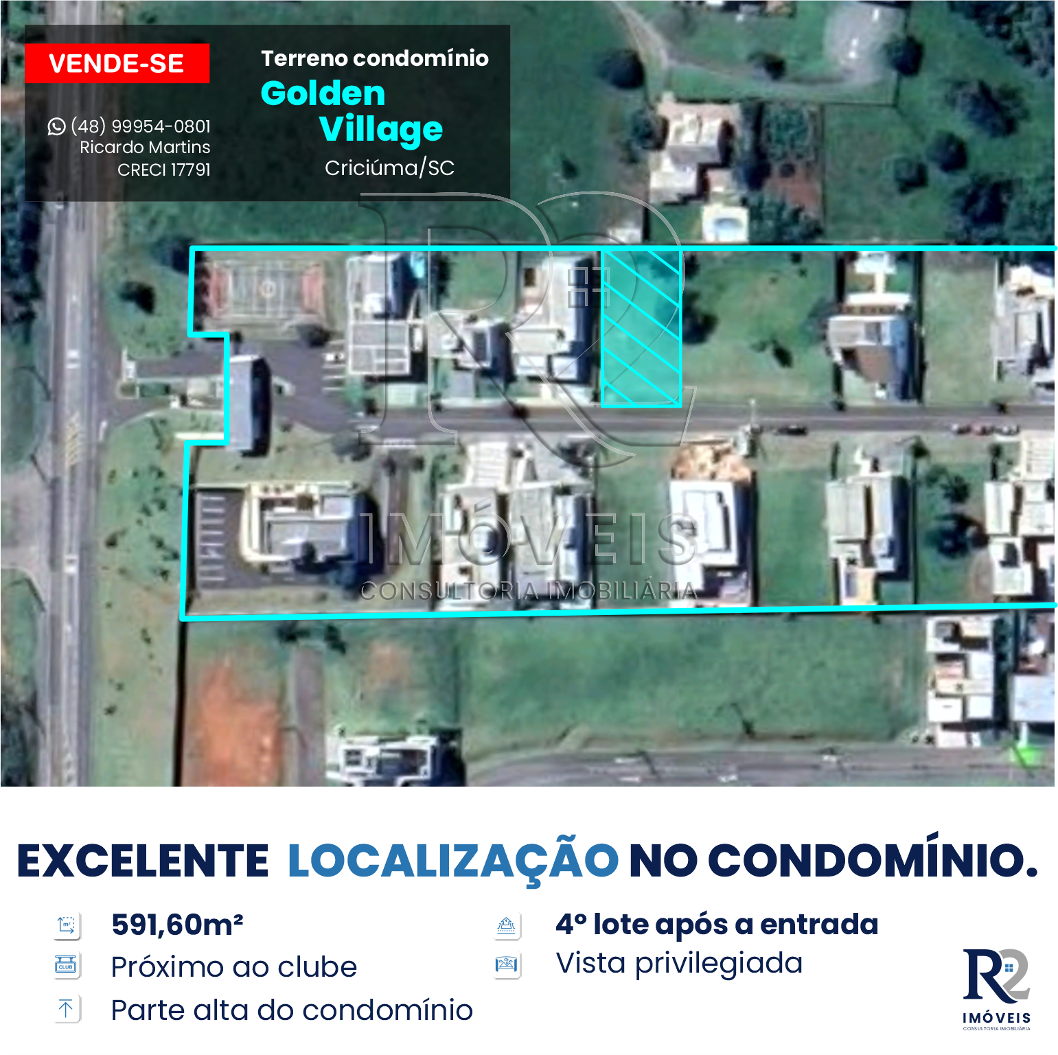 Imagem Terreno em Condomínio à Venda, 591 m² em Primeira Linha - Criciúma Imagem Terreno em Condomínio à Venda, 591 m² em Primeira Linha - Criciúma