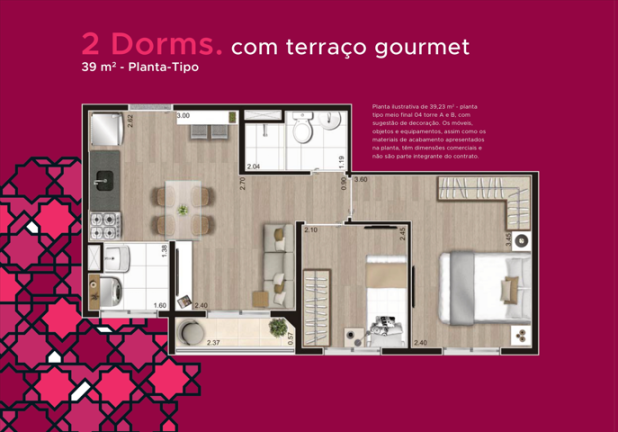 Imagem Apartamento com 2 Quartos à Venda, 37 m² em Jardim Imperador (Zona Sul) - São Paulo