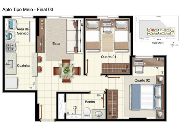 Imagem Apartamento com 2 Quartos à Venda, 43 m²em Samambaia Sul (Samambaia) - Brasília