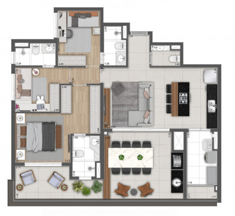 Imagem Apartamento com 3 Quartos à Venda, 120 m² em Santo Amaro - São Paulo