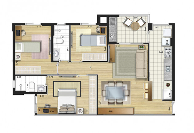 Imagem Apartamento com 3 Quartos à Venda,  em Centro - São Caetano do Sul