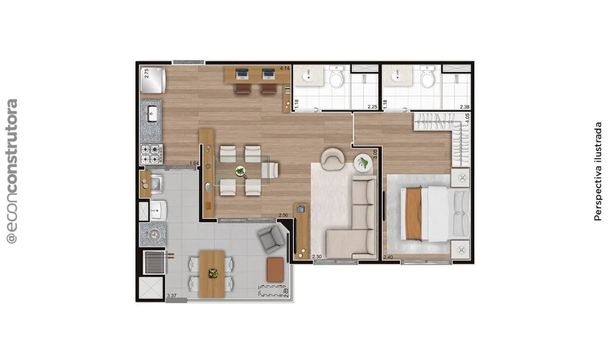 Imagem Apartamento com 2 Quartos à Venda, 44 m² em Vila Bertioga - São Paulo