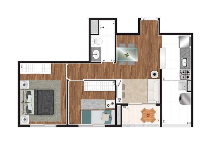 Imagem Apartamento com 2 Quartos à Venda, 48 m² em Tatuapé - São Paulo Imagem Apartamento com 2 Quartos à Venda, 48 m² em Tatuapé - São Paulo