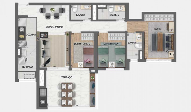 Imagem Apartamento com 2 Quartos à Venda, 64 m² em Jardim Independência - São Paulo