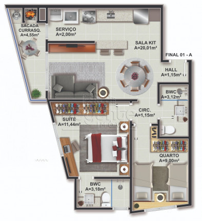 Imagem Apartamento com 2 Quartos à Venda, 62 m² em Itacorubi - Florianópolis Imagem Apartamento com 2 Quartos à Venda, 62 m² em Itacorubi - Florianópolis