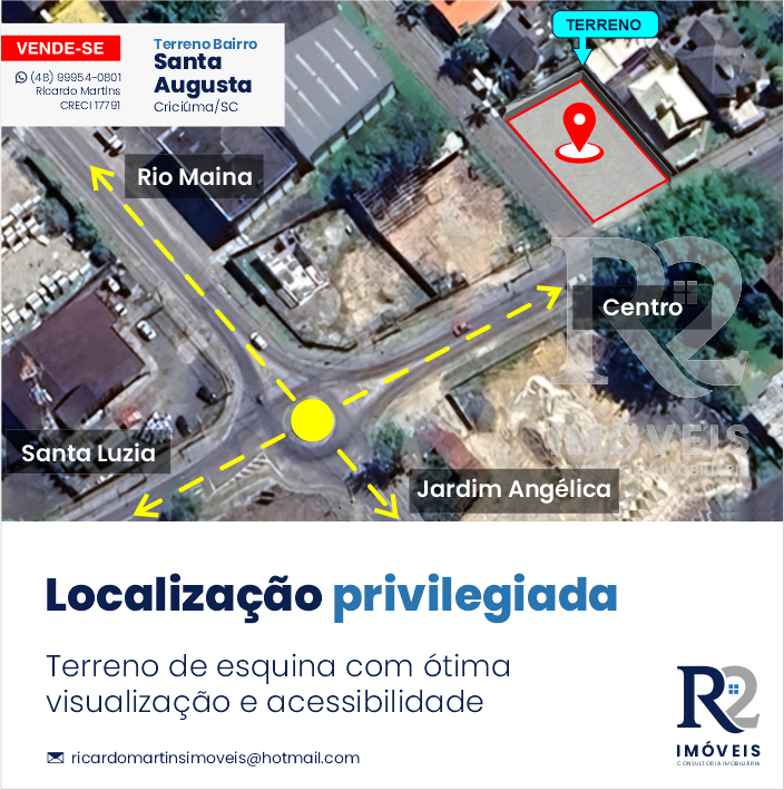 Imagem Terreno à Venda, 573 metro em Pinheirinho - Criciúma Imagem Terreno à Venda, 573 metro em Pinheirinho - Criciúma