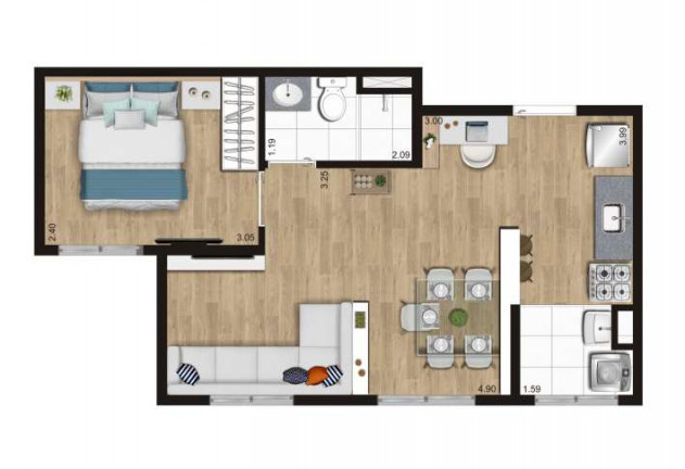Imagem Apartamento com 2 Quartos à Venda,  em Vila Mira - São Paulo