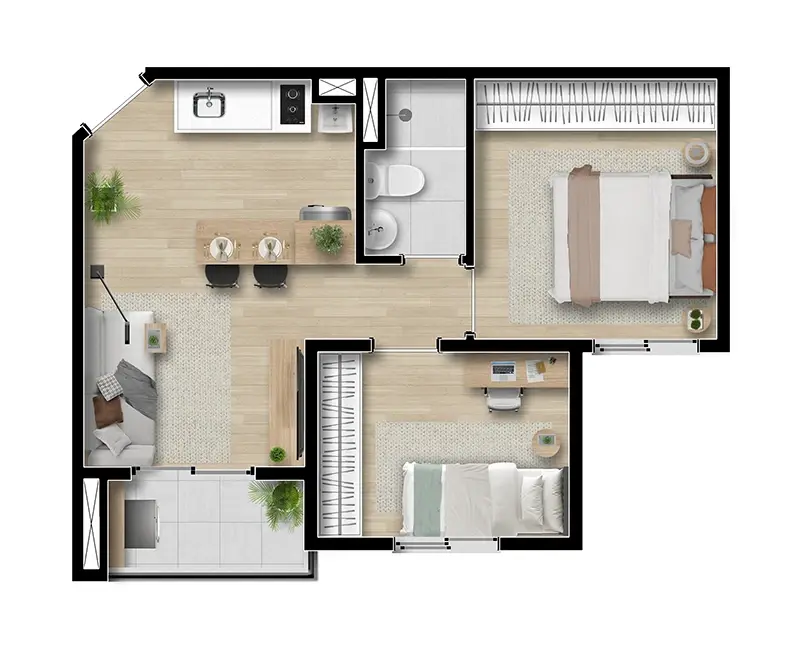 Imagem Apartamento com 2 Quartos à Venda, 37 m²em Santa Efigênia - São Paulo