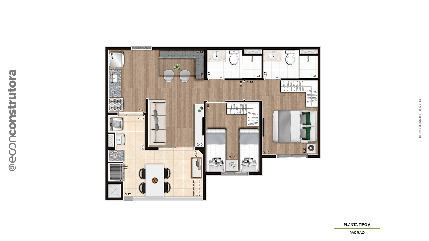 Imagem Apartamento com 2 Quartos à Venda, 53 m²em Vila Bandeirantes - São Paulo