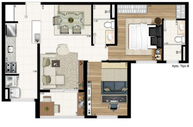 Imagem Apartamento com 2 Quartos à Venda, 58 m² em Vila Renata - Guarulhos