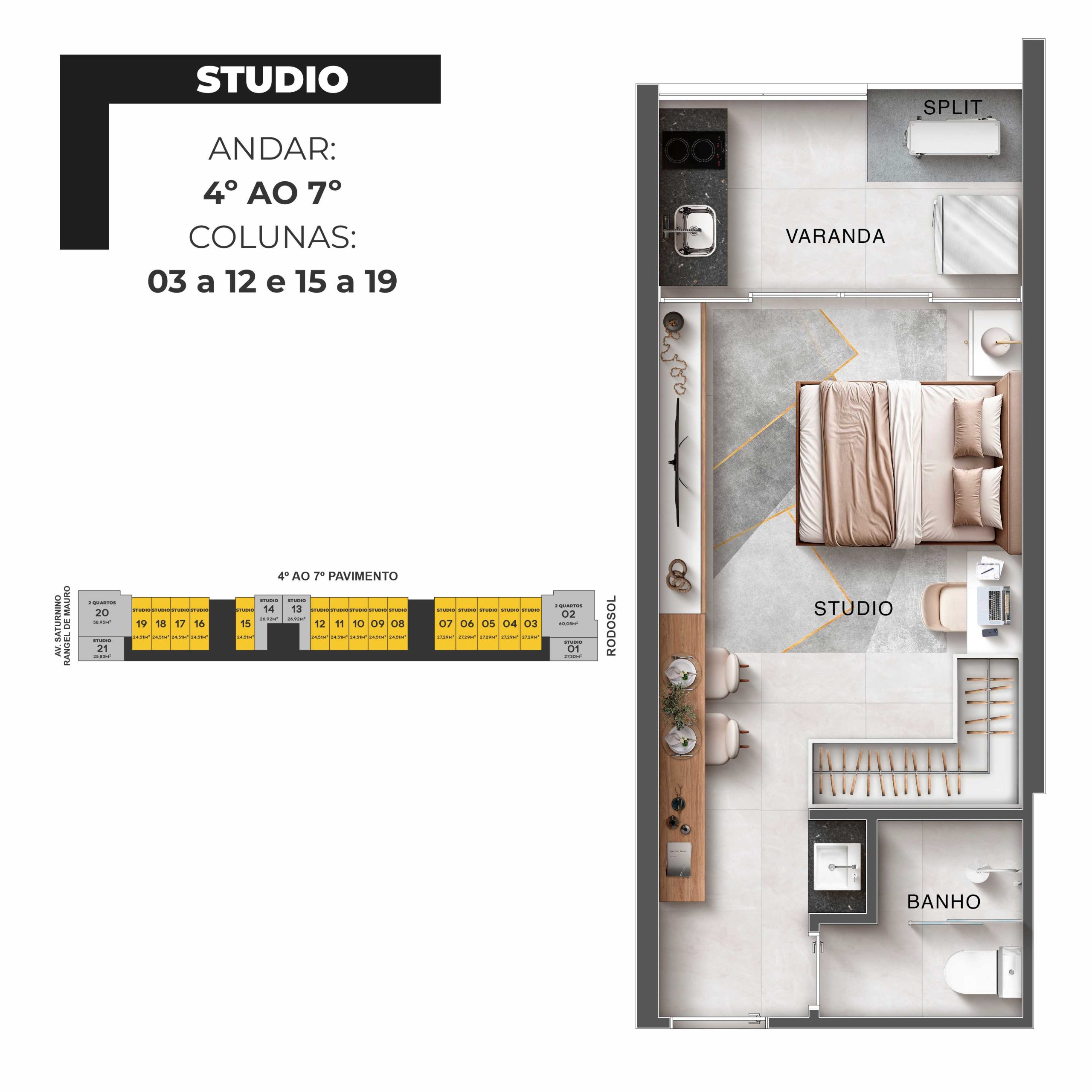 Imagem Studio com 1 Quarto à Venda, 28 m² em Praia de Itaparica - Vila Velha