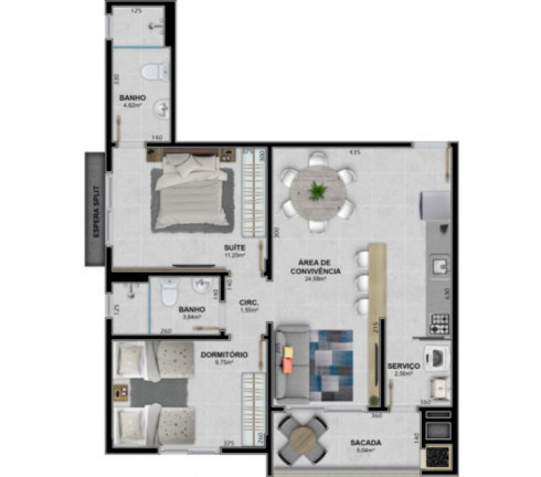 Imagem Apartamento com 3 Quartos à Venda, 87 m² em Brasília - Criciúma Imagem Apartamento com 3 Quartos à Venda, 87 m² em Brasília - Criciúma