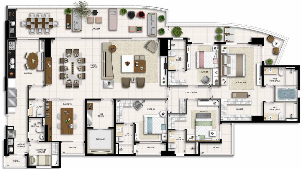 Apartamento com 4 Quartos à Venda, 271 m²em Meireles - Fortaleza