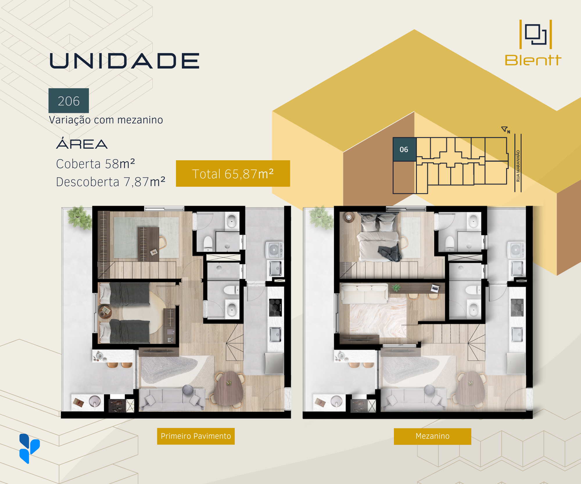 Imagem Apartamento com 2 Quartos à Venda, 58 m²em Portão - Curitiba
