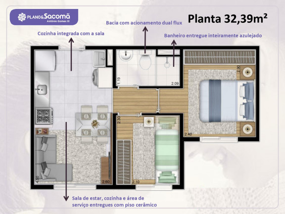 Imagem Apartamento com 2 Quartos à Venda, 32 m² em Parque Fongaro - São Paulo