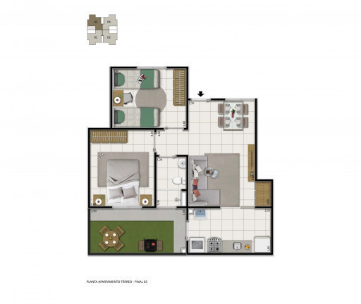 Imagem Apartamento com 2 Quartos à Venda, 51 m² em Colinas de Indaiatuba - Indaiatuba Imagem Apartamento com 2 Quartos à Venda, 51 m² em Colinas de Indaiatuba - Indaiatuba