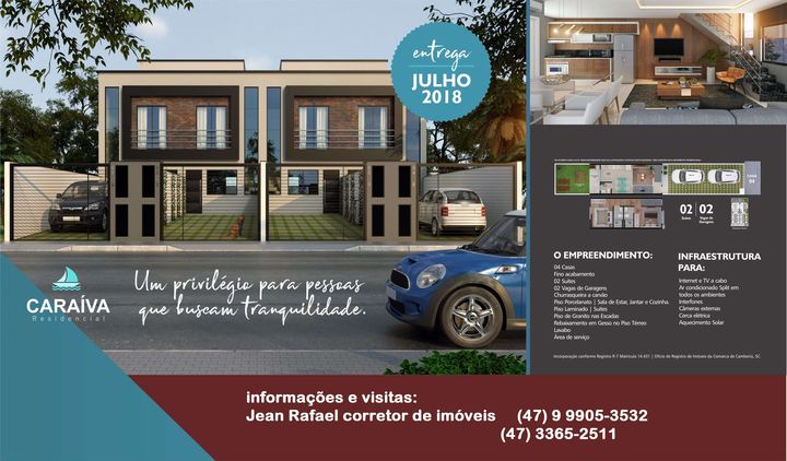 Sobrado com 2 Quartos à Venda, 70 m² em Lídia Duarte - Camboriú