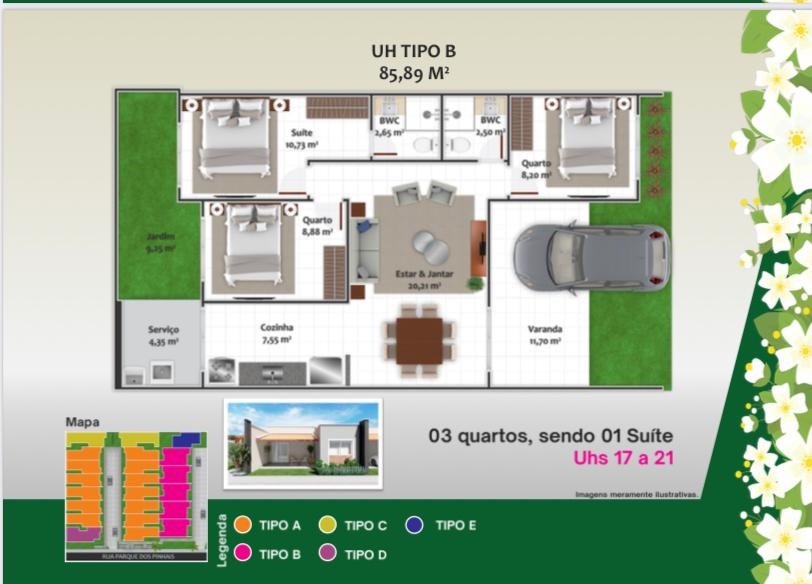 Imagem Casa de Condomínio com 2 Quartos à Venda, 73 m² em Parque das Árvores - Parnamirim Imagem Casa de Condomínio com 2 Quartos à Venda, 73 m² em Parque das Árvores - Parnamirim