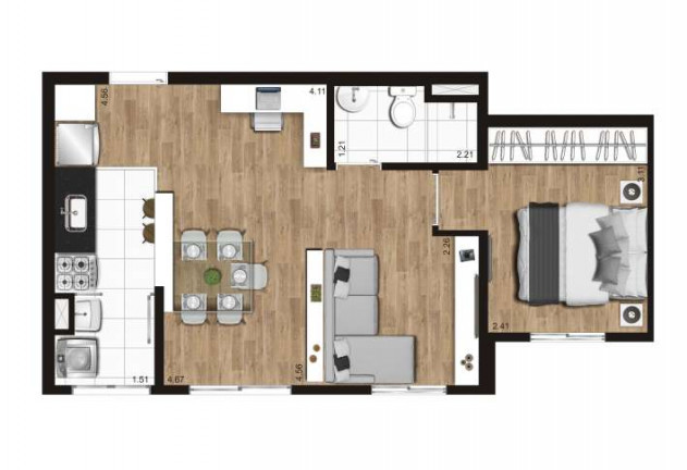 Imagem Apartamento com 2 Quartos à Venda, 40 m² em Vila Marari - São Paulo