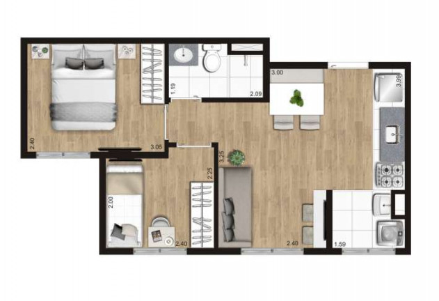 Imagem Apartamento com 2 Quartos à Venda,  em Vila Mira - São Paulo