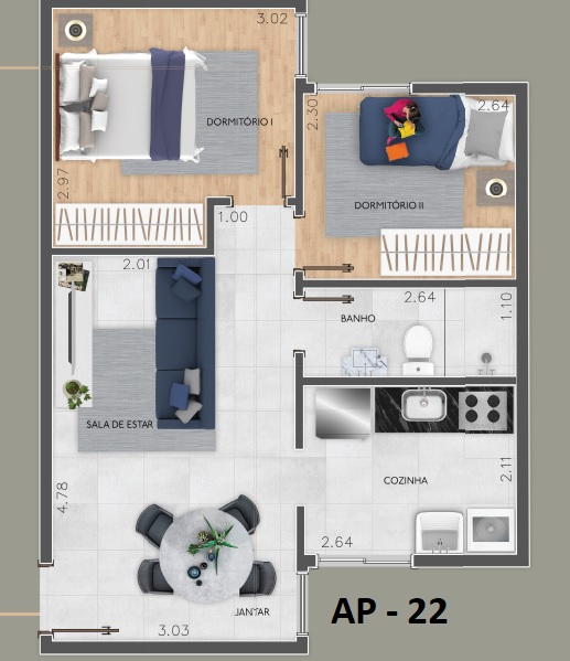 Imagem Apartamento com 2 Quartos à Venda, 50 m²em Vila Antonina - São Paulo