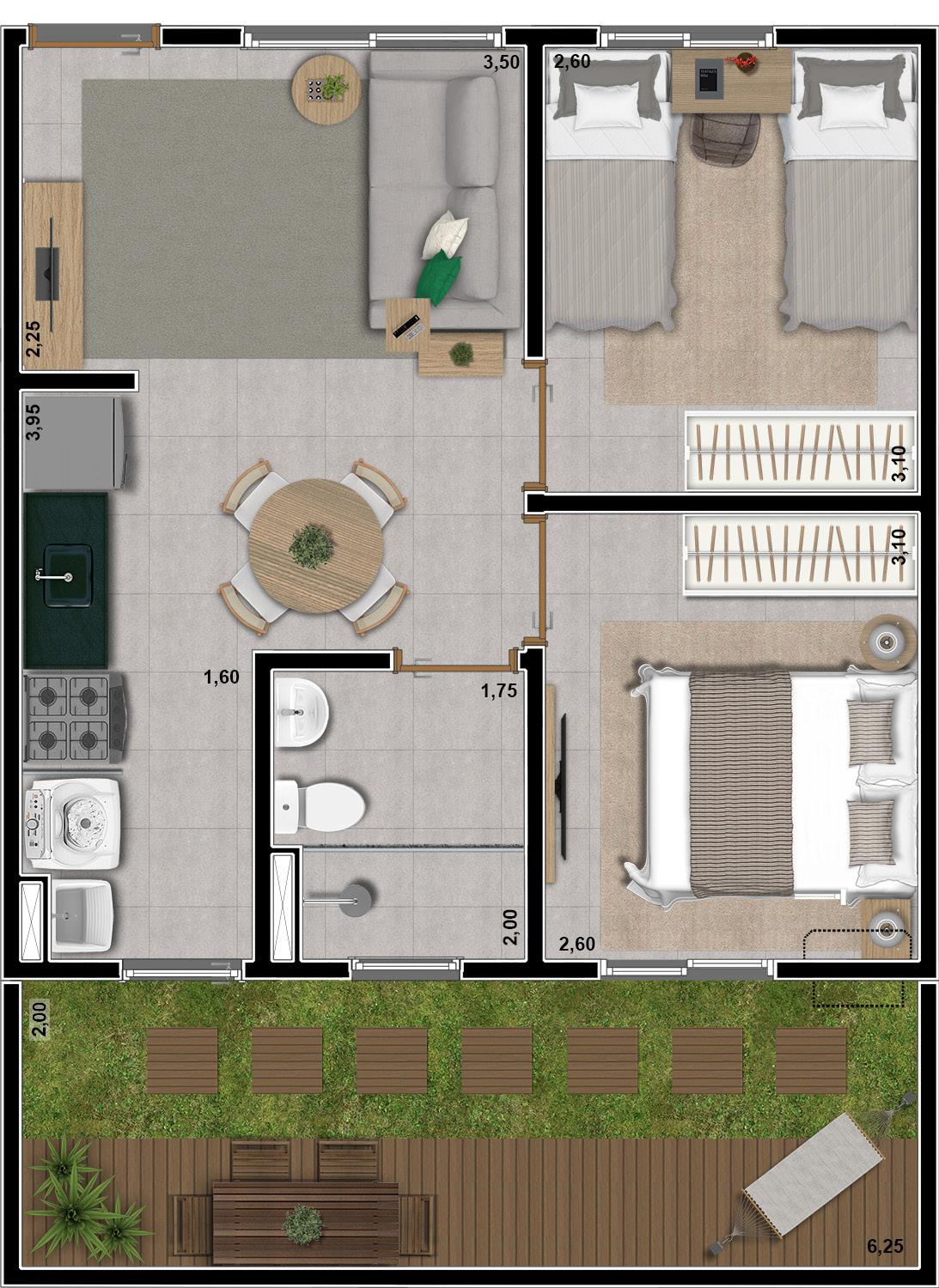 Imagem Apartamento com 2 Quartos à Venda, 43 m²em Jardim José Figueira - Ribeirão Preto