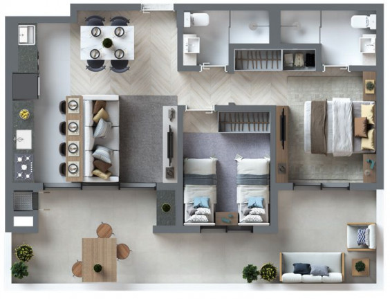 Imagem Apartamento com 2 Quartos à Venda, 56 m²em Juvevê - Curitiba