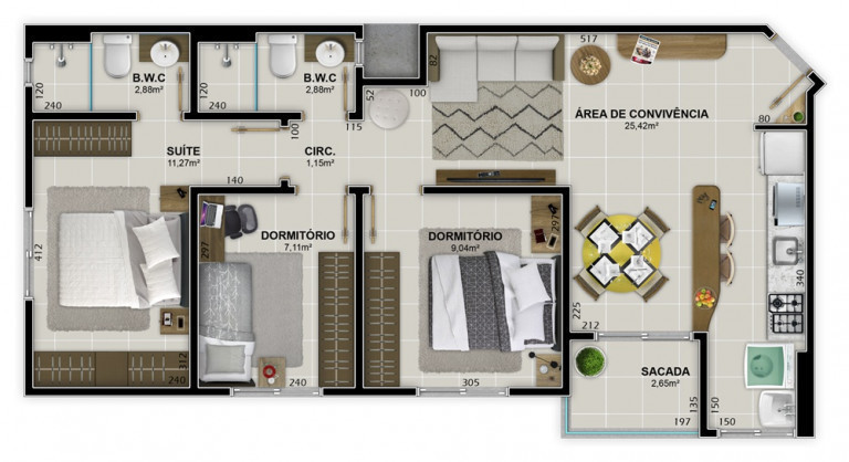 Imagem Apartamento com 3 Quartos à Venda, em Centro - Criciúma Imagem Apartamento com 3 Quartos à Venda, em Centro - Criciúma
