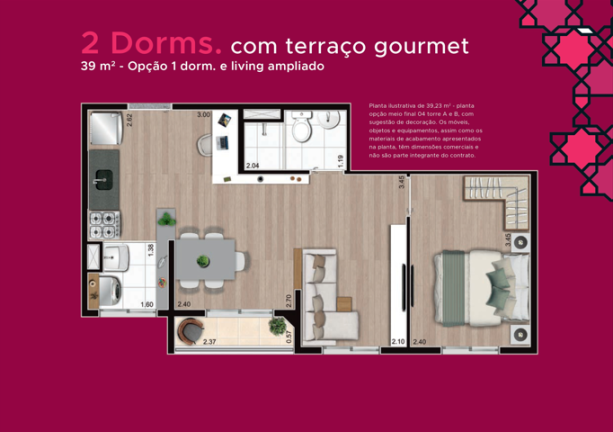 Imagem Apartamento com 2 Quartos à Venda, 37 m² em Jardim Imperador (Zona Sul) - São Paulo
