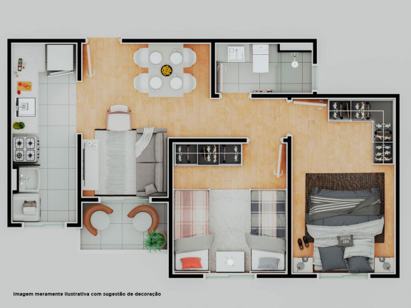Imagem Apartamento com 2 Quartos à Venda, 47 m² em Botujuru - Mogi das Cruzes Imagem Apartamento com 2 Quartos à Venda, 47 m² em Botujuru - Mogi das Cruzes