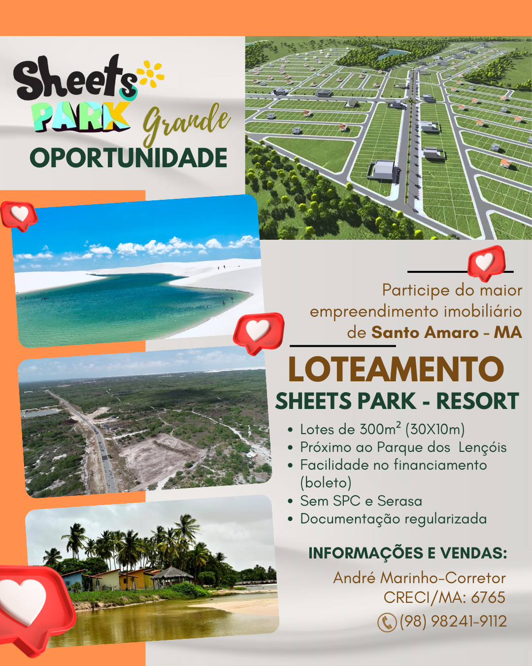 Imagem Terreno à Venda, 300 m²em Sheet Park - Santo Amaro do Maranhão