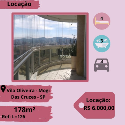 Imagem Apartamento com 4 Quartos para Alugar, 178 m² em Vila Oliveira - Mogi das Cruzes Imagem Apartamento com 4 Quartos para Alugar, 178 m² em Vila Oliveira - Mogi das Cruzes