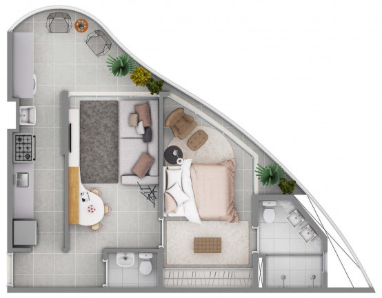 Imagem Apartamento com 1 Quarto à Venda, 53 m² em Dezoito do Forte Empresarial/Alphaville. - Barueri Imagem Apartamento com 1 Quarto à Venda, 53 m² em Dezoito do Forte Empresarial/Alphaville. - Barueri