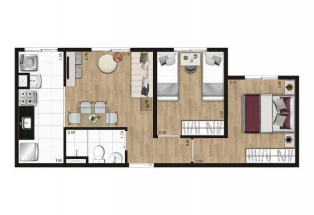 Imagem Apartamento com 2 Quartos à Venda, 40 m² em Jardim Santo Antônio - São Paulo