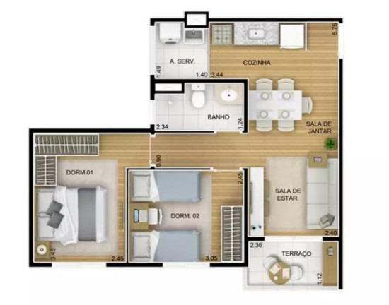 Imagem Apartamento com 2 Quartos à Venda, 48 m² em Jardim Parque Morumbi - São Paulo Imagem Apartamento com 2 Quartos à Venda, 48 m² em Jardim Parque Morumbi - São Paulo