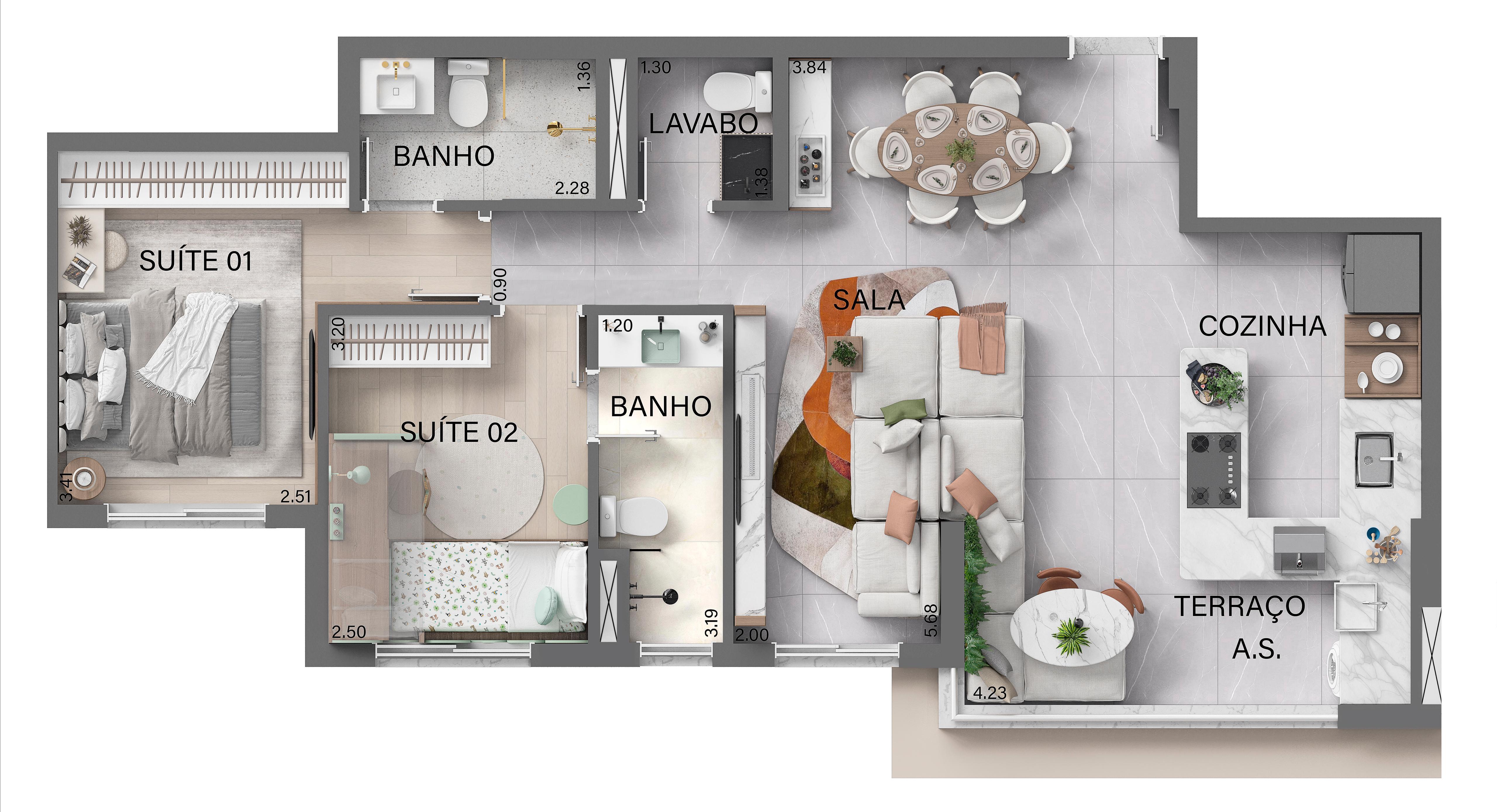 Imagem Apartamento com 2 Quartos à Venda, 57 m² em Nova Aldeinha/Aldeia - Barueri