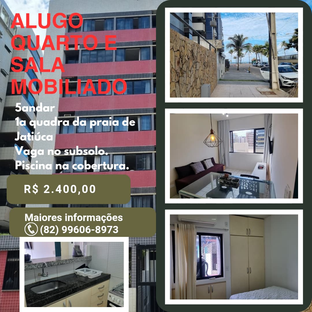 Imagem Apartamento com 1 Quarto para Alugar, 35 m² em Jatiúca - Maceió Imagem Apartamento com 1 Quarto para Alugar, 35 m² em Jatiúca - Maceió