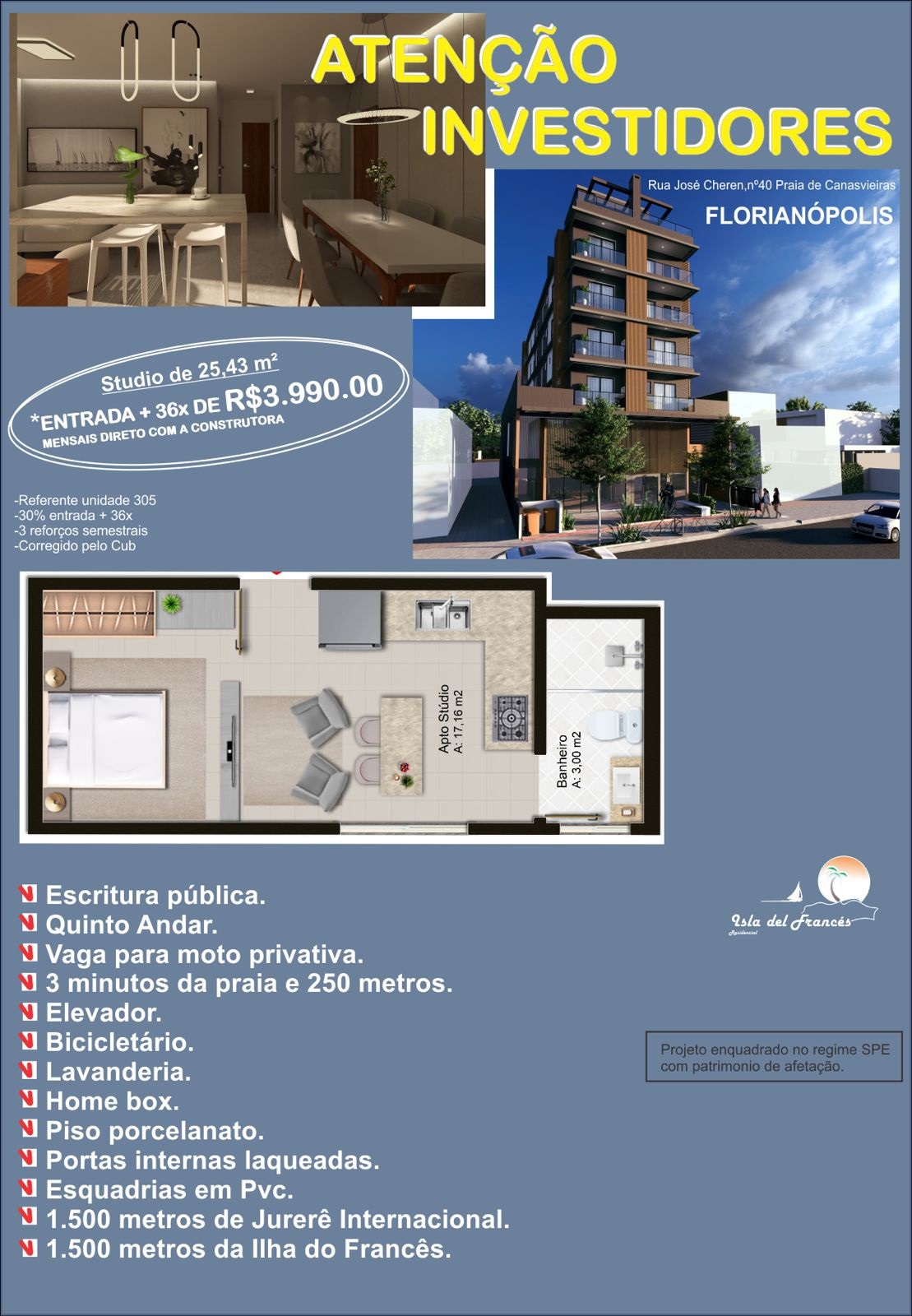 Imagem Studio com 1 Quarto à Venda, 25 m² em Canasvieiras - Florianópolis Imagem Studio com 1 Quarto à Venda, 25 m² em Canasvieiras - Florianópolis