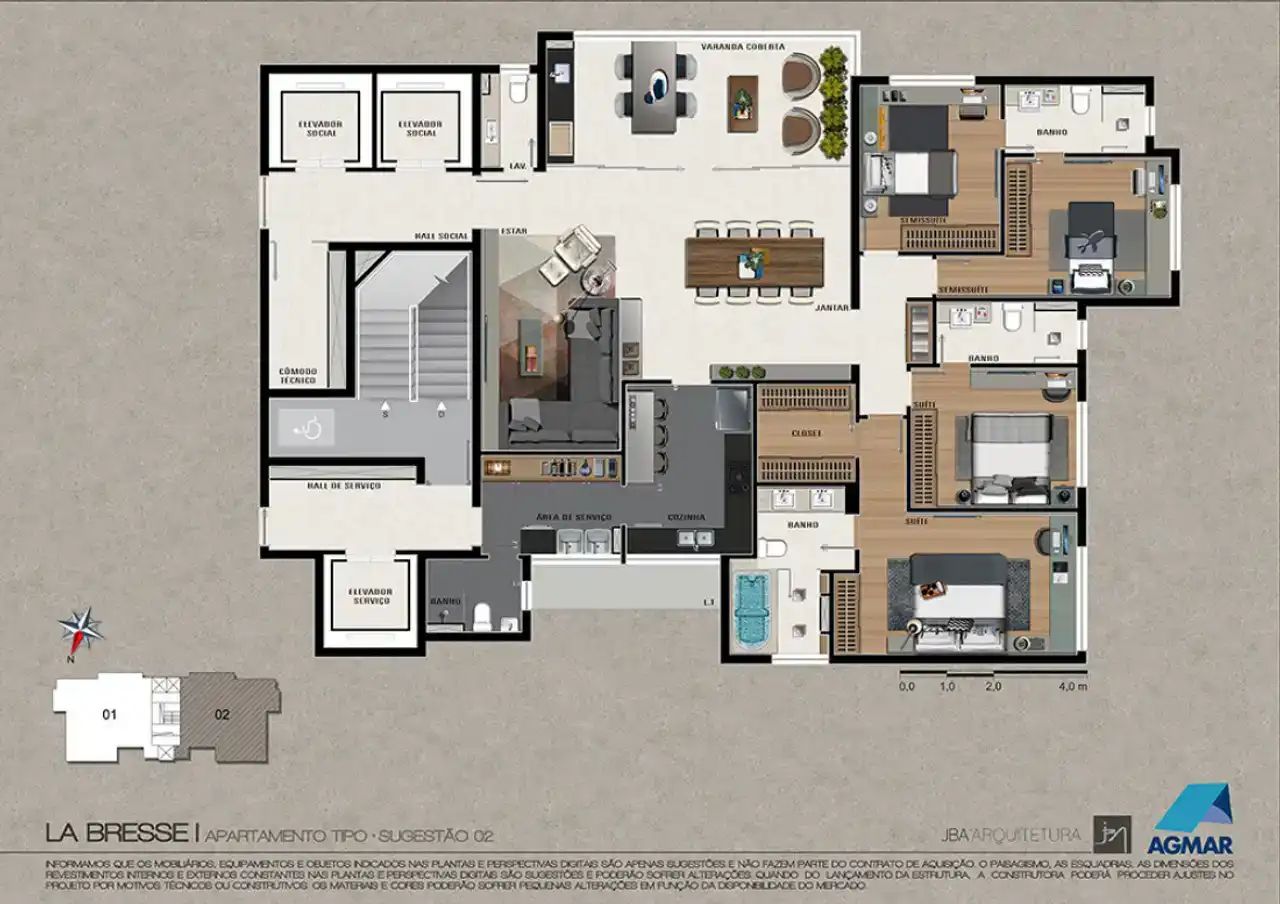 Imagem Apartamento com 4 Quartos à Venda, 174 m²em Vila da Serra - Nova Lima