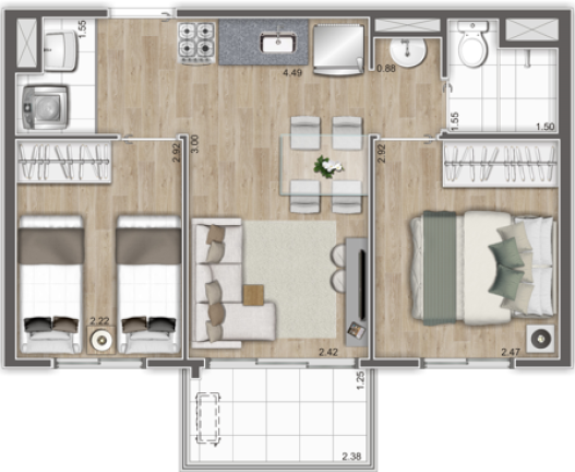Imagem Apartamento com 2 Quartos à Venda, 39 m² em Planalto Paulista - São Paulo Imagem Apartamento com 2 Quartos à Venda, 39 m² em Planalto Paulista - São Paulo