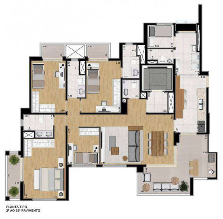 Imagem Apartamento com 3 Quartos à Venda, 153 m² em Jardim - Santo André
