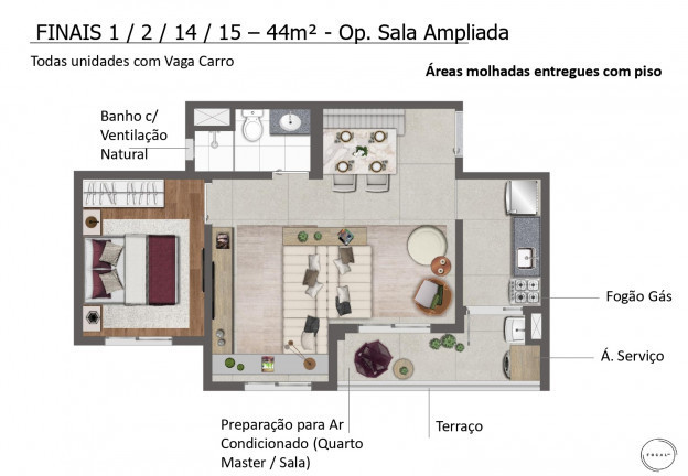 Imagem Apartamento com 2 Quartos à Venda, 44 m² em Butantã - São Paulo