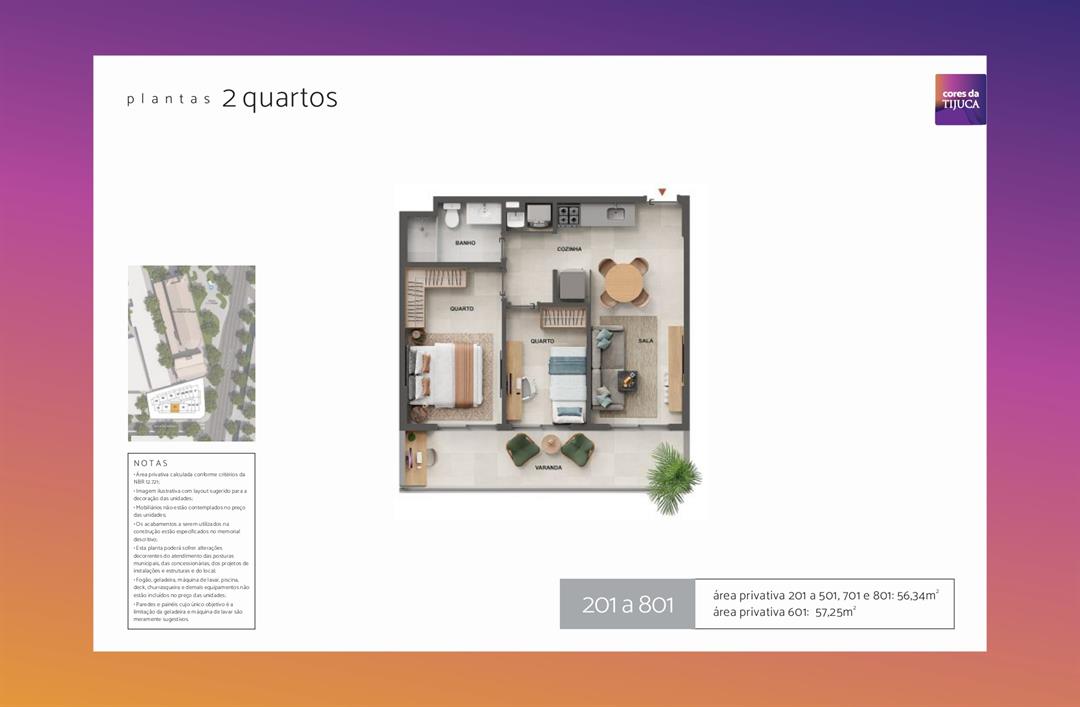 Imagem Apartamento com 2 Quartos à Venda, 52 m² em Tijuca - Rio de Janeiro